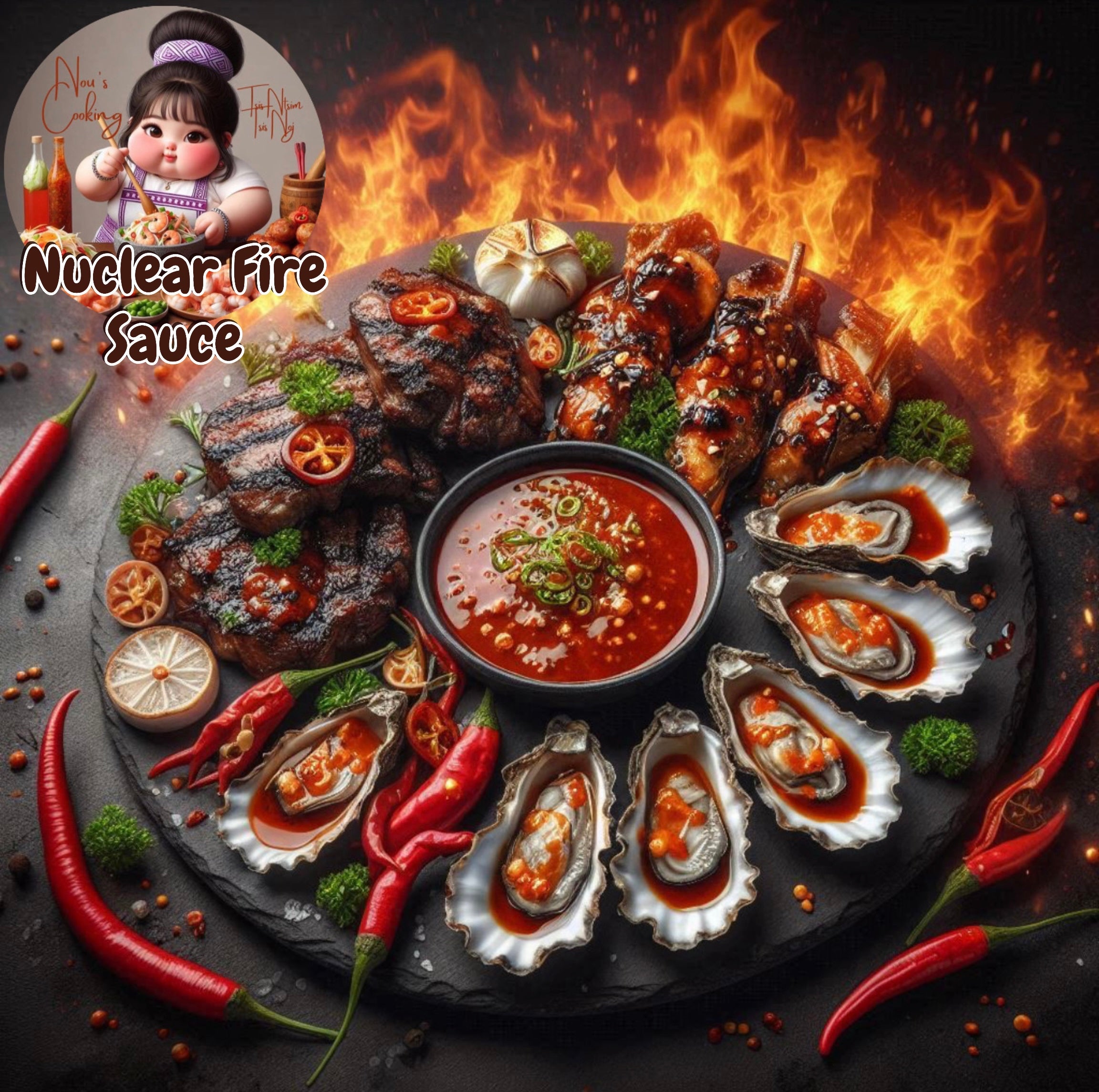 Nunlear Fire Nuclear Fire Sauce (Jeow Som) – NousCooking